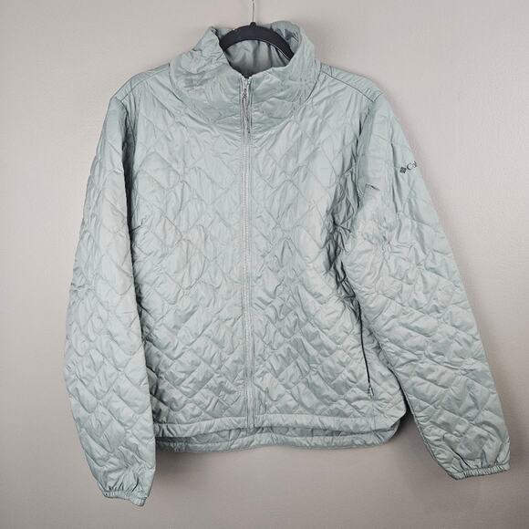 Columbia Light Weight Green Full Zip Coat Size Large - Picture 1 of 6